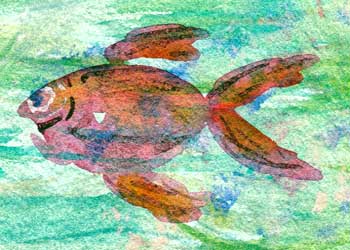 "Fish" by Shirley J. Steiner, Richland Center WI - Watercolor